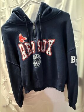 Women’s Medium Boston Red Sox 1/4 Zip Pullover Hoody Medium